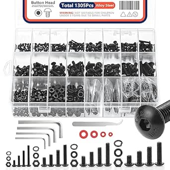 DSHTP 640pcs M3 M4 M5 M6 Nuts And Bolts Assortment Kit, Stainless Steel