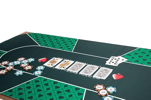 Harfirbe 70X 35Inch Professional Poker Mat, Portable Rubber Waterproof Poker Mat For Table 8 Player Layout With Carry Bag For Any Table Game Like Blackjack (Green) #TOP4