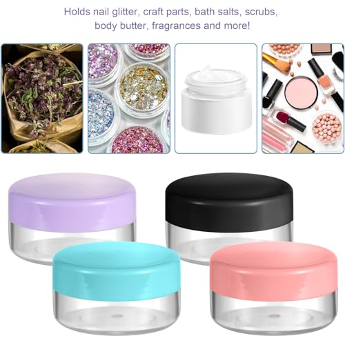 10 Gram 8 pcs Lip Balm Containers Small Plastic Containers Cosmetic Containers Sample Jars Cosmetic Jars Makeup Sample Containers for Lip Balms Lotion Powder Beauty Products4