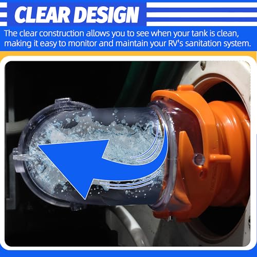 Image of 45 Clearview RV Sewer Hose Adapter with 3 inch Bay Lug - Durable, Leak-Proof Connection (Pack of 2)