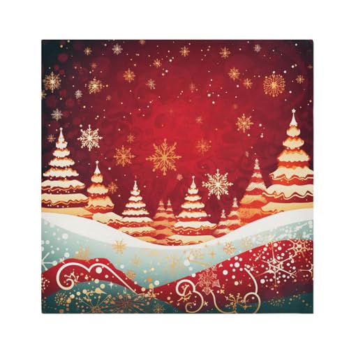 Servilletas de Tela Xmas Árbol Rojo 20x20 Pulg x6 miniatura 1