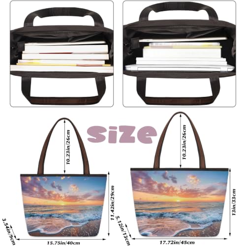 Sac fourre-tout plage zippé et grand sac à main décontracté en polyester pour le travail 978