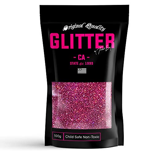 Fuchsia Pink Ultra Fine Glitter Powder for Wine Glass Nails Craft 100g / 3.5oz