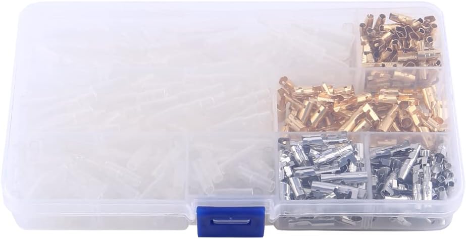 Wire Terminals, Brass and Tin Convenient Electrical Terminals with Insulation Sleeve for Auto Electricians for Garages for Mechanics