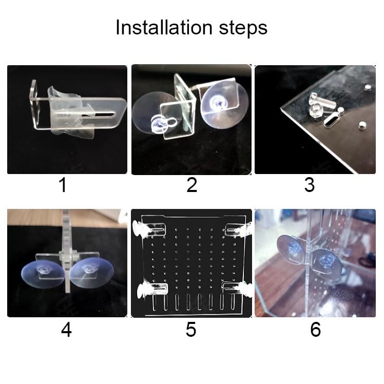 Divisorio Per Acquario In Acrilico Trasparente - Regolabile Con Ventose - Per Pesci - Foto 4