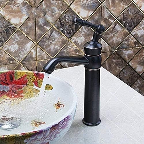 Robinet salle de bains mitigeur eau chaude froide en bronze style européen
