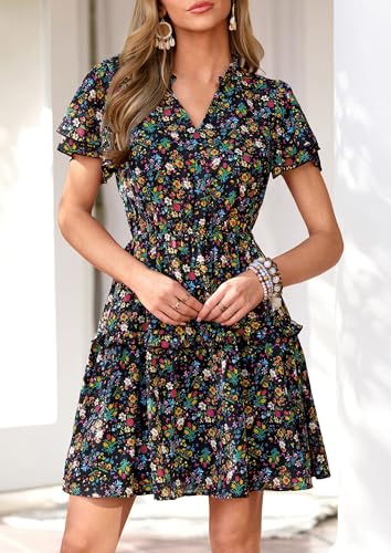 Image of PRETTYGARDEN Womens Summer Floral Beach Dresses