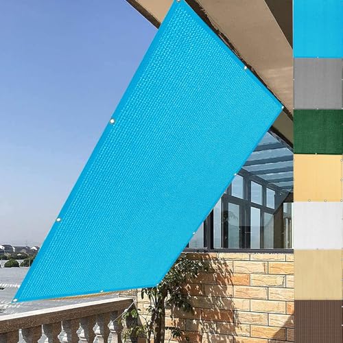 Red de protección UV resistente a la intemperie para balcón y terraza - 50 x 200 cm - Azul - Mejora la privacidad y protege del sol