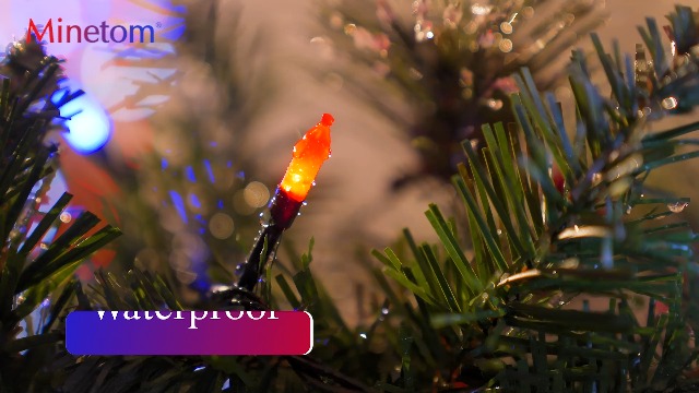 Image of Minetom Red White Blue LED Lights - 100 Count 4th July Decoration Connectable Patriotic Mini String Lights Waterproof for Indoor Outdoor Xmas Holiday Party Patio Independence Day Decoration