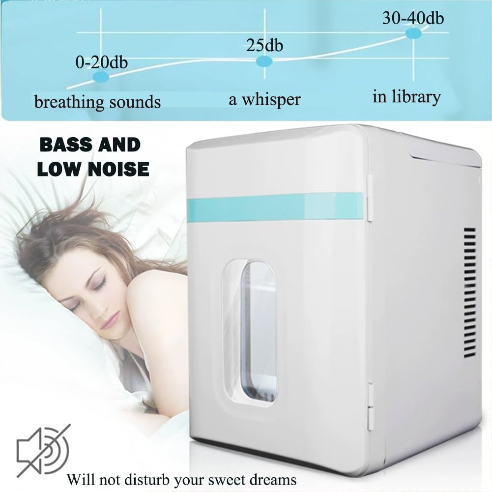 Car Household Compact Refrigerator, Beauty Mini Fridge, Refrigerated Fruit And Vegetable Freezer, Outdoor Small Icebox, Beer And Beverage Small Fridge, 10L Large Capacity, White