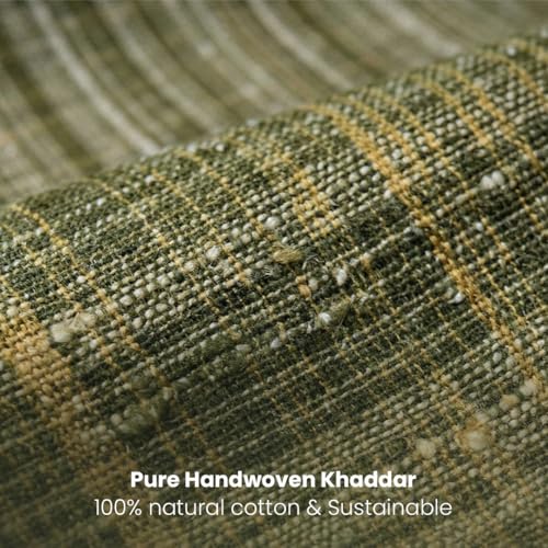 Image of Cotton Fabric Material for Men and Women (5 Meter, Dark Mehandi), Solid