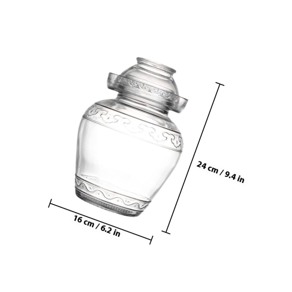 Tarro de Fermentación de Vidrio 2,5 L Tapa, Recipiente Transparente
