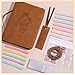 19PCS Floral Brown Leather Bible Cover for Women Bible Cover Cases for Teen Girls Christmas Gift Christian Carrying Bag Journaling Kit with Shoulder Strap Highlighter Pens & Book Marker Study Supplies
