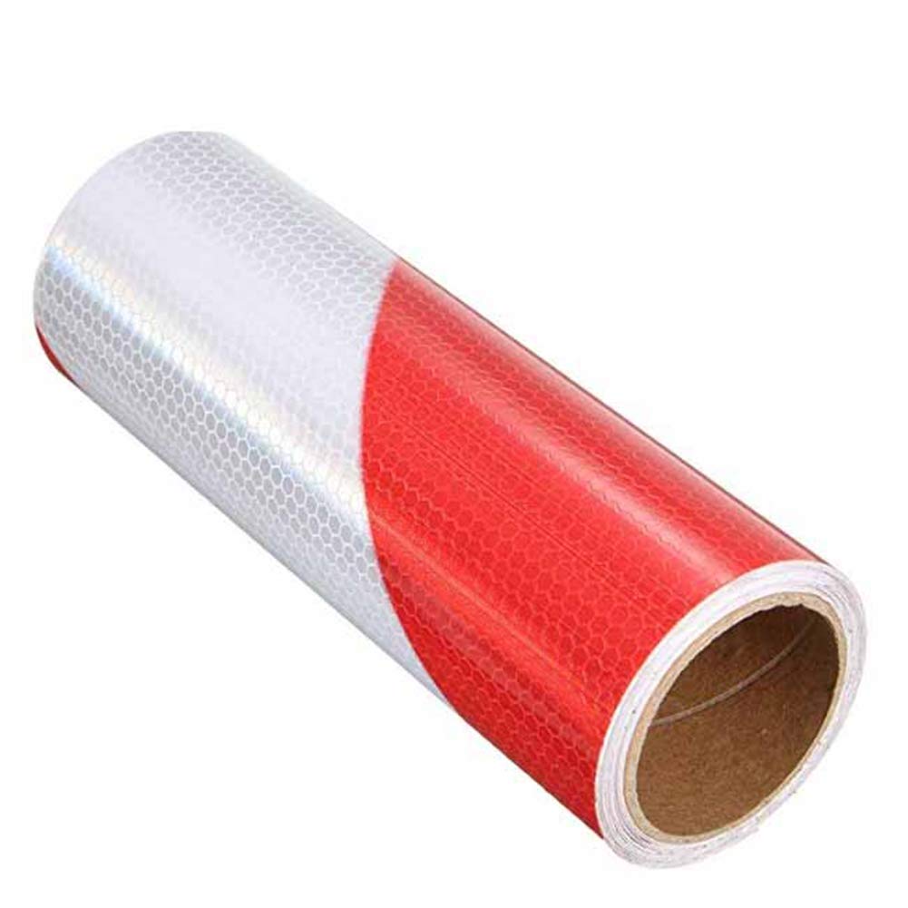 Alamor MOMOALA Avertissement De La Circulation Nuit De Sécurité Bandes Réfléchissantes Rouge Blanc Biais Ruban Adhésif à Choisir Parmi 5 Cm/10 Cm/20 Cm