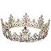 Vofler Crowns for Women, Vintage Queen Baroque Tiara Crystal Rhinestone Hair Jewelry Cake Topper for Princess Ladies Girls Bridal Bride Prom Birthday Wedding Pageant Halloween Mermaid Costume Party