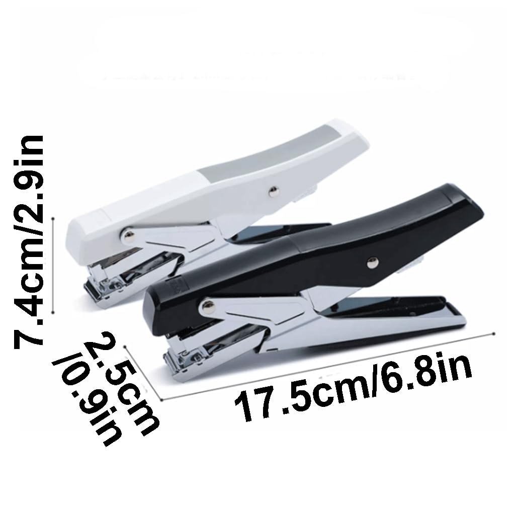 Przenośne zszywacze biurkowe, zszywacze ręczne Metal i plastik Zszywacz niewymagający wysiłku Odpowiedni do zszywek 24/6 lub 26/6 mm Zszywacz biznesowy (Color : White Set-d)
