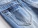 Enrica Men's Ripped Distressed Destroyed Slim Straight Fit Washed Denim Jeans