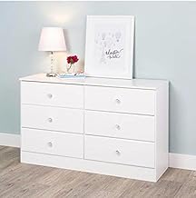 CASPIAN Wooden Chest of Drawers (White) | Multipurpose Engineered Wood Storage Organizer Furniture with 6 Drawers | Filing Cabinet for Home, Bedroom, Living Room & Office