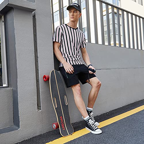 Skateboard-Electrique82cm-Longboard-Electrique-avec-Telecommande350W-Moteur-Planche-roulettes-Electrique20kmh-Vitesse6-12km-PorteeElectric-Skateboard-Longboard-pour-Adulte-Adolescent-Debutant Skateboard Electrique,82cm Longboard Electrique avec Télécommande,350W Moteur Planche roulettes Électrique,20km/h Vitesse,6-12km Portée,Electric Skateboard Longboard pour Adulte Adolescent Débutant