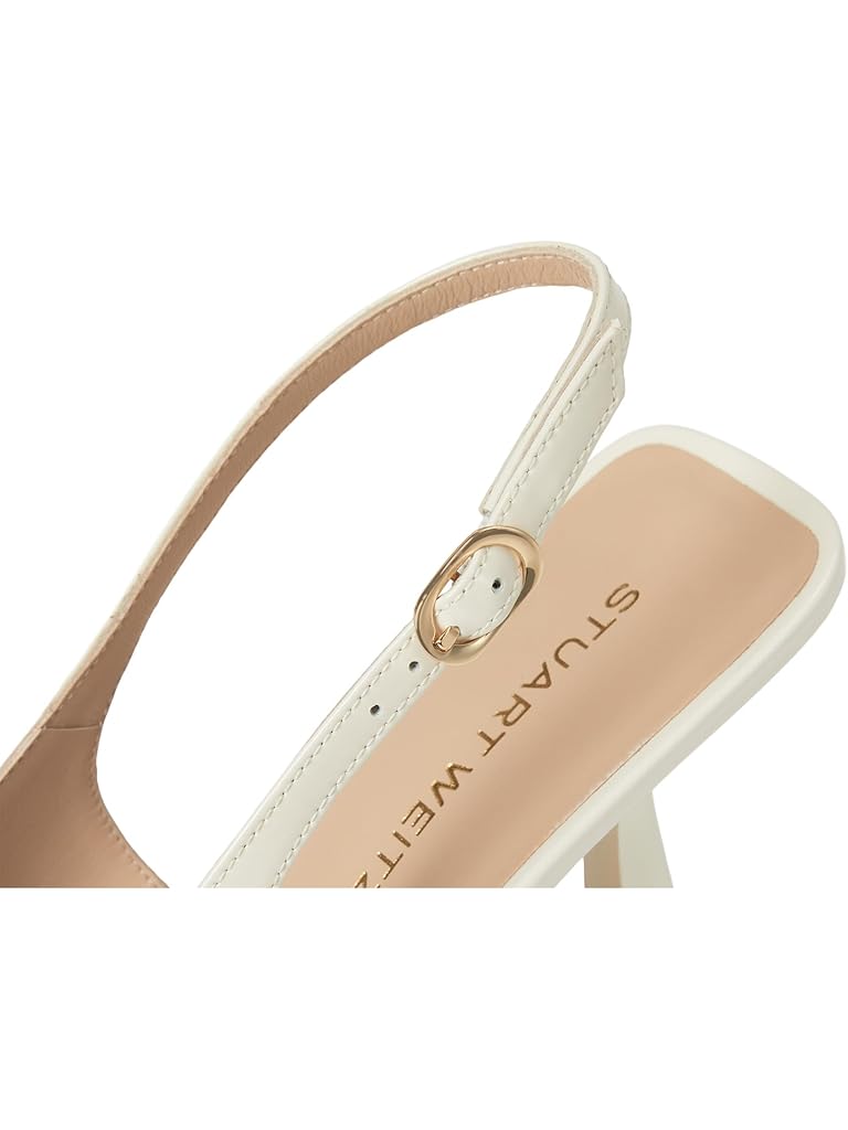 White Stuart Weitzman Val Slingback 85