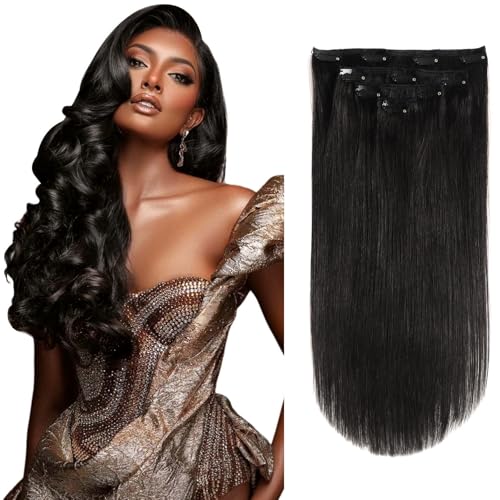 GEELOOK Clip in Hair Extensions Real Human Hair, Remy Human Hair Extensions Clip ins for Women,...
