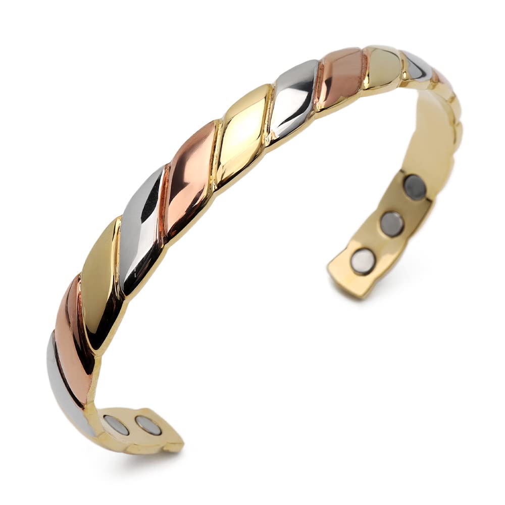 Amazon | [silver KYASYA]メンズ 磁気バングル 磁石 磁力 3カラー 三色