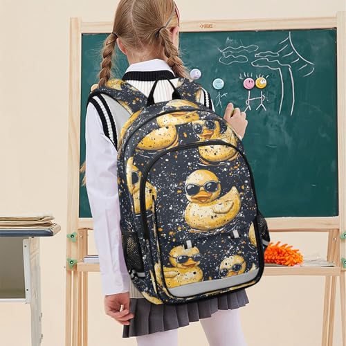 Cool Rubber Duck Black Laptop Backpack Purse for Women Men School Bag 17 Inch Bookbag Student Boys Girls Travel Casual Daypack2