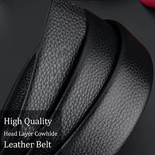 Ratchet Leather Belts for Men Trend Fashion Designer Belts for Dress,with Gift Box4
