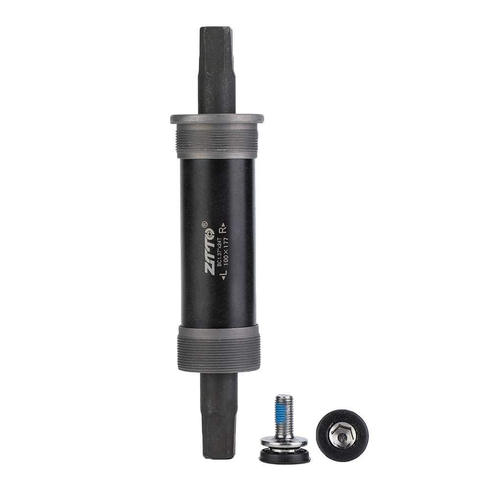 Vifer Black Square Taper Bottom Bracket 100 * 177Mm,Steel Bicycle Parts For Tapered Spindle Crank(Black)