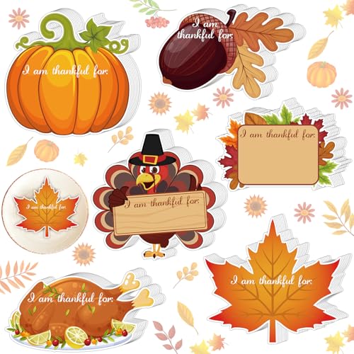 Watersay 200 Pcs Thanksgiving Place Cards Fall Pumpkin Turkey Maple ...