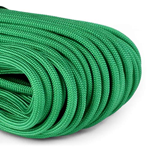 Image of Atwood Rope MFG 550 Paracord 100 Feet 7-Strand Core Nylon Parachute Cord Outside Survival Gear Made in USA | Lanyards, Bracelets, Handle Wraps, Keychain (Green)
