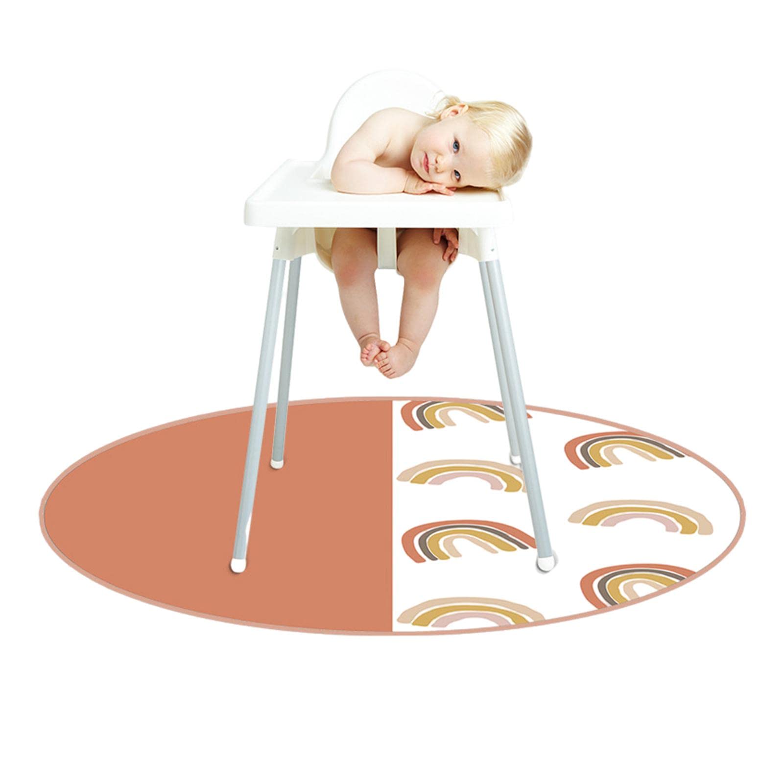 Splat Mat para la Trona – Juego Suelo Lavable, Mantel Picnic, portát , Spill Mat, Impermeable, Antideslizante, para bebés y niños, 51 Pulgadas