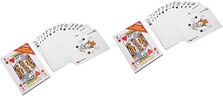 SAFIGLE 2 Conjuntos De Cartas De Baralho Gigantes Cartas De Baralho Para Adultos Cartas De Baralho Grandes Cartas De Pôquer Grandes Cartas De Baralho Grandes Cartas De Baralho Grandes