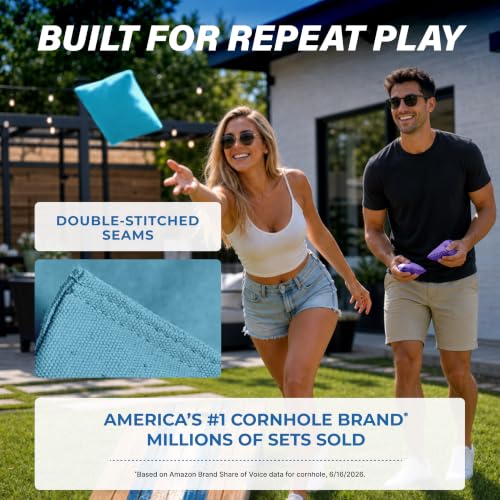 Image of GoSports Classic Cornhole Bean Bags Set of 4-16 Colors Available - Regulation All Weather, Mix and Match
