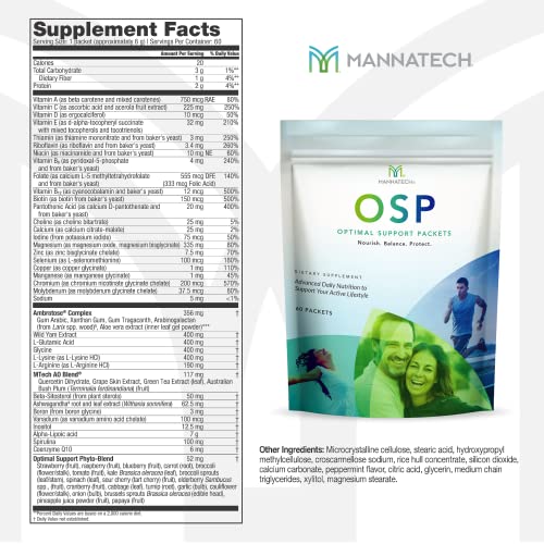 Mannatech More than Just a Multivitamin, Optimal Support Packets Amazing Self-care benefits of OSP Daily Vitamins, w/Ashwagandha Capsules, Immune Support and Antioxidant Supplement - 60 Packets - Image 3
