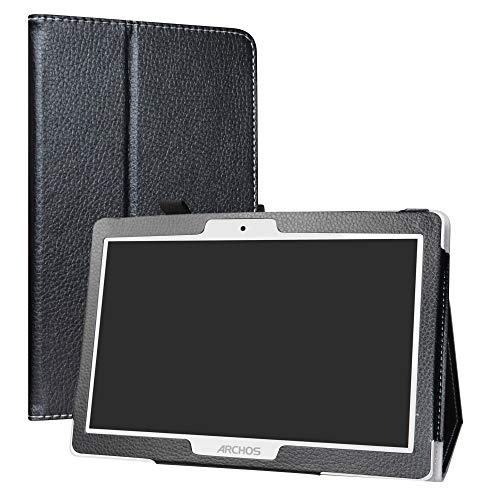 LiuShan Archos 101 Oxygen Coque, Slim PU Cuir Etui et Pliable Stand Folio Housse Coque Couverture pour 10.1
