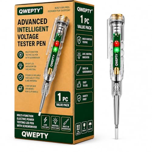 Image of 1pc Professional Electrician Test Pen Intelligent LED Light Voltage Tester Pen AC Non-contact Induction Power Detector Electrical Screwdriver Indicator Circuit Testing Tool for Safe-Accurate Result