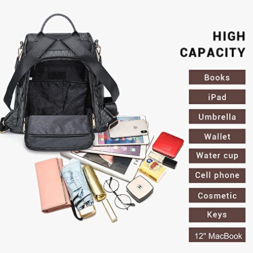 Mkp Collection Mkp Women Fashion Backpack Purse Multi Pockets Signature Anti-Theft Rucksack Travel Ladies Shoulder Bag Handbag 2Pcs thumb #4