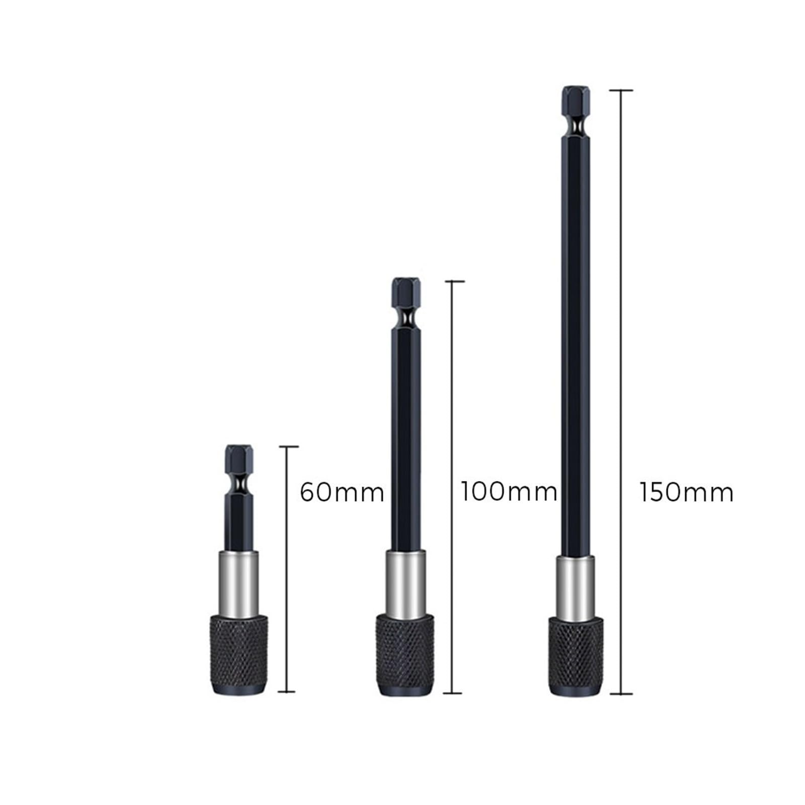 Hexagonal Quick Release Self-locking Extension Rod Drill Driver Extension Rod Tool 3/4Pcs(Green)
