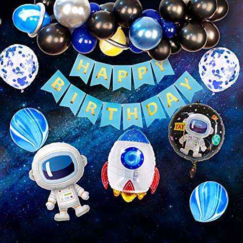LAPONO 38Pack Globos De CumpleañOs Decoracion Globo Feliz CumpleañOs NiñO Cohete Decoracion Astronauta Fiestas Infantiles Decoracion,Globos CumpleañOs 1 AñO Fiesta CumpleañOs Infantil Helio Globos Cover