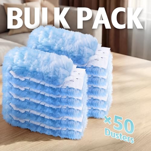 Image of Duster Refill for Swiffer Duster, 50 Count Heavy Duty 2 Side 360 Duster Refills, 6X Microfibers, Disposable Multi Surface Dusters for Cleaning (Not Include Handle)