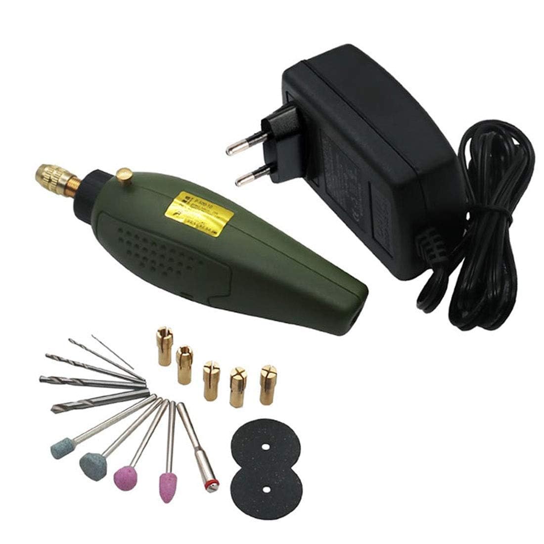 DIY Crafts Pack of 1 Kits, Multi Colour, Combo Kit, Electric Grinder Mini Drill Grinding Set 12V DC Rotary Accessories Tool for Milling Polish(Pack of 1 Kits, Multi Colour, Combo Kit)