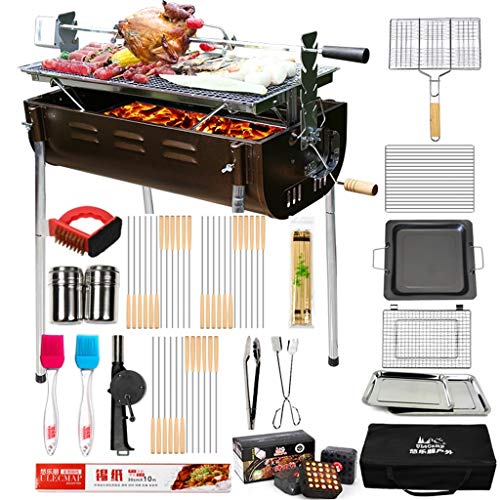 JINBRAND Barbecue Grill, Large Outdoor Portable Charcoal Barbecue More Than 5 People (Size : E)