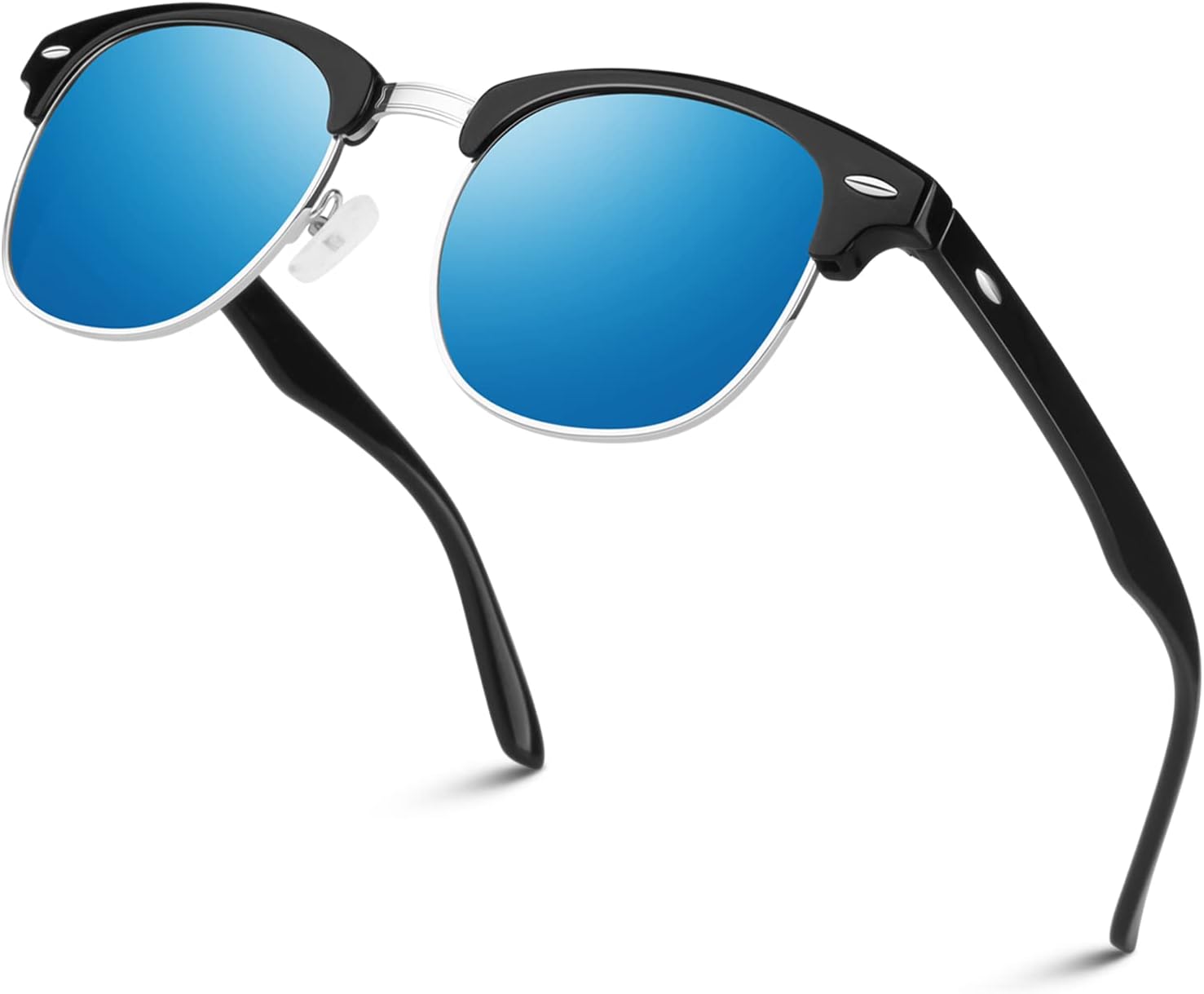 Classic Glossy Black Frame/Blue Lens-mirrored