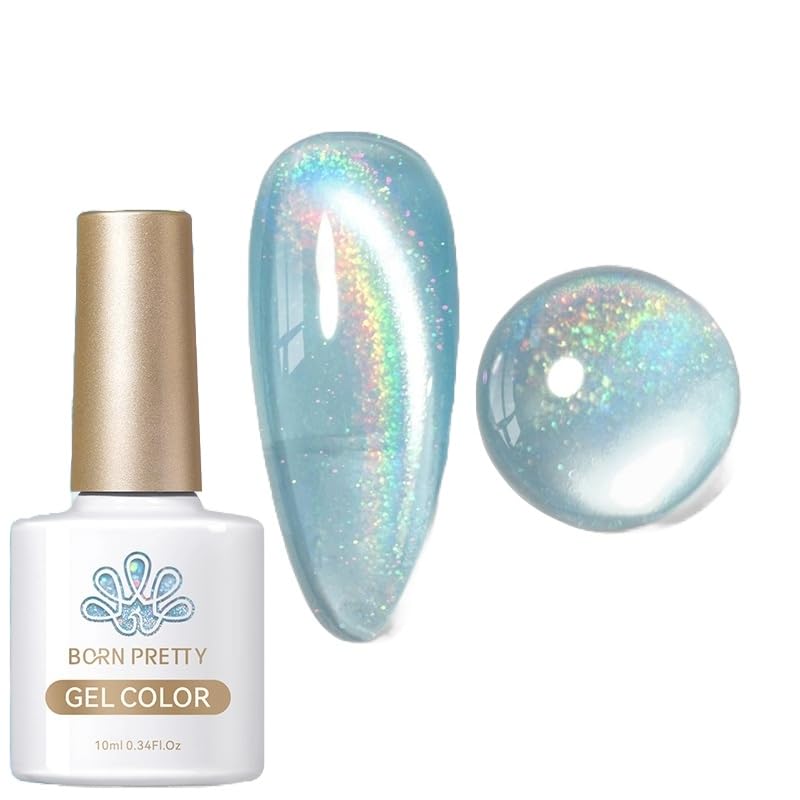 BORN PRETTY Water Light Rainbow Cat eye Magnetic Gel Polish 10ml UV Gel Nailpolish From Say Wow Store - RW05-image-6