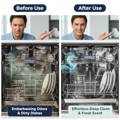 Image of Dishwasher Cleaner Tablets | Eliminates Limescale, Grease & Odors | Septic Safe, Fragrance-Free, Plastic-Free | Deep Clean & Maintain All Dishwashers