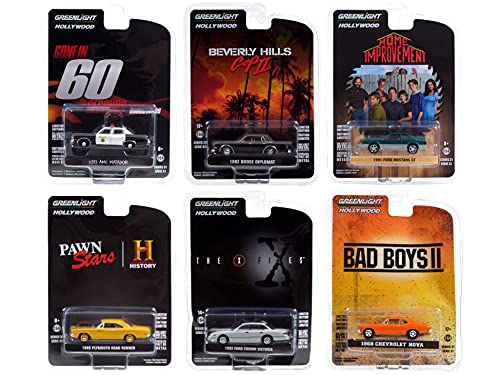 Greenlight Collectible Hollywood Series Set of 6 Pieces Release 31 164 Diecast Model Cars by Greenlight 44910