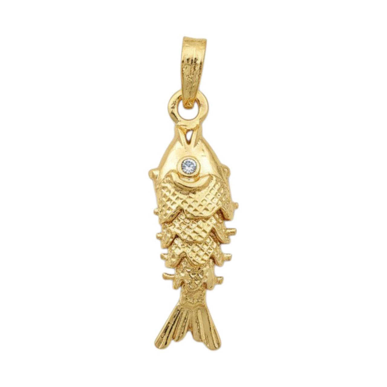 reta Gold Plated Fish Design Pendant for Women | 4 cm Length Fish Pendant-picture-18