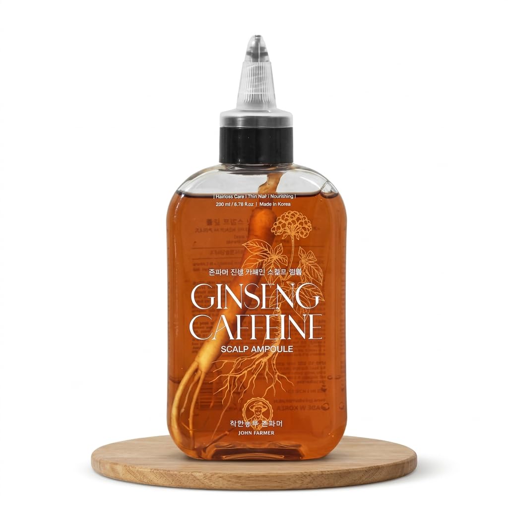 Good Farmer Ginseng Caffeine Shampoo 500ml (16.9 fl oz), Korean Whole Ginseng & Ginseng Extract 1000ppm, Caffeine Extract 10000ppm, pH 5–6 Mildly Acidic, Hair Loss Care & Scalp Care, Made in Korea