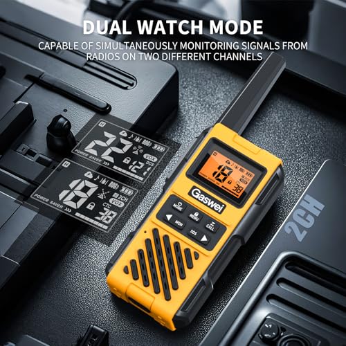 Image of Gaswei G1pro+ IP67 Waterproof Walkie Talkies Long Range for Adults, Two Way radios FM Radio,VOX,SOS & NOAA Weather Alerts,USB-C Rechargeable
